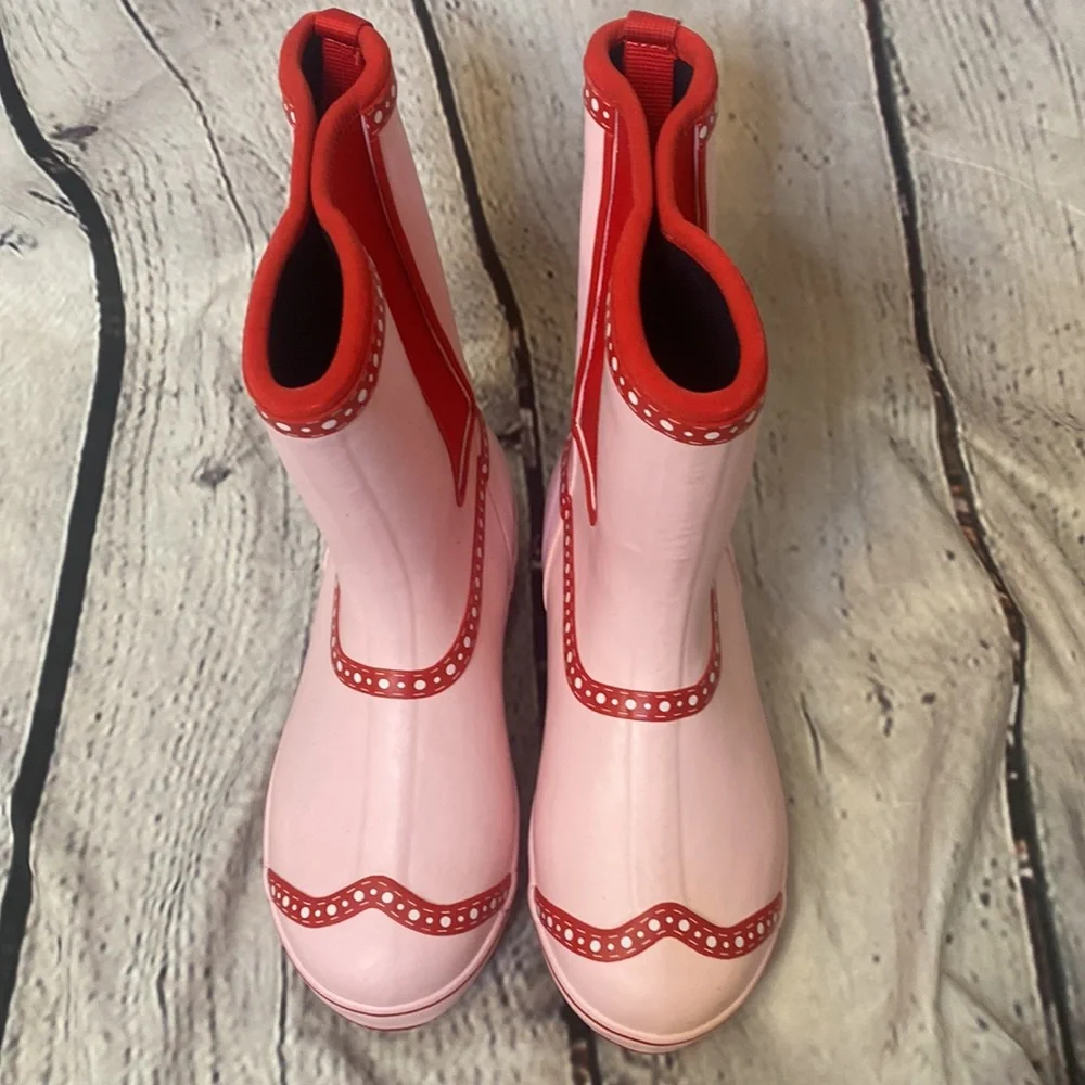 The Original Muck Boot Company Pink Red Rain Boots Girl’s Size 3 Size 4